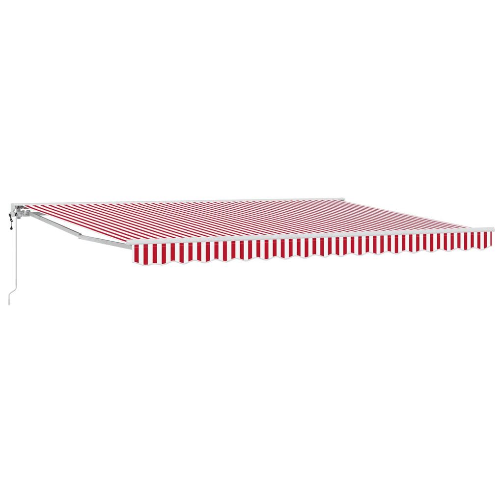 Electric Retractable Awning Red and White 4.5 * 3 m