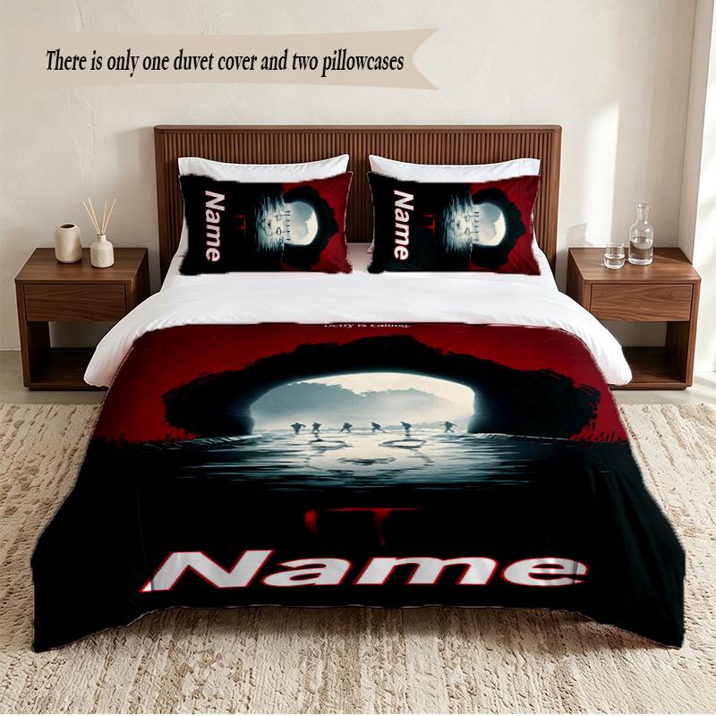 it Personalized Custom Name 3‑Piece Bedding Set Soft Duvet Cover Set For Bedroom Home Decor