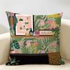 Botanical House Plants Boho Retro Vase Cushion Cover Natural Linen Organic Fabric Double-Sided Printing Breathable Home Decor
