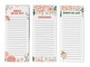 Pack of 3 Magnetic Fridge To-Do List Notepads- Magnetic Memo Pads For Refrigerator-  (50 Sheets