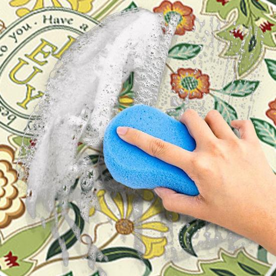 Kitchen Anti-slip Drain Mat Great Water Absorption Capacity Double-sided Washable Floral Printing Anti-skid Bottom Keep Clean Kitchen Dish Drying Mat