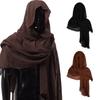 Cosplay Men's Medieval Pirate Retro Hood Scarf Black Green Wrap Cloak Renaissance Halloween Masquerade Costume Shoulder Cowl