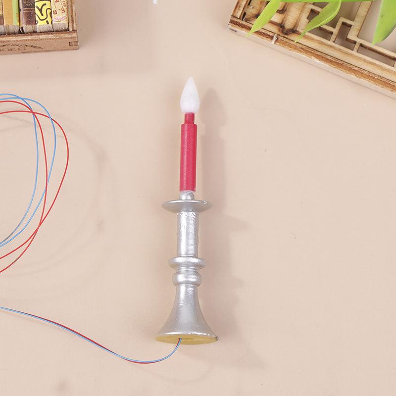Миниатюрный кукольный домик, свеча, настольная лампа, мини светодиодное освещение, украшение для дома, кукольная мебель, игрушка, может быть ярким