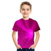 Fashionable children’s T-shirts | 3D digitally printed smoke-effect T-shirts | Casual lightweight short-sleeved round-neck breathable T-shirts