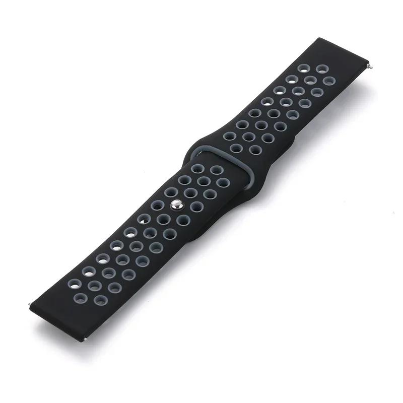 20mm Silicone Band for Samsung Galaxy Watch 7-FE-6-5-pro-4-Classic/active 2 22mm Sport Hole Bracelet Huawei GT 5-4-3 Watch Strap