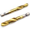 Фаскосниматель из быстрорежущей стали с титановым покрытием и сверлом-метчиком M4-M8