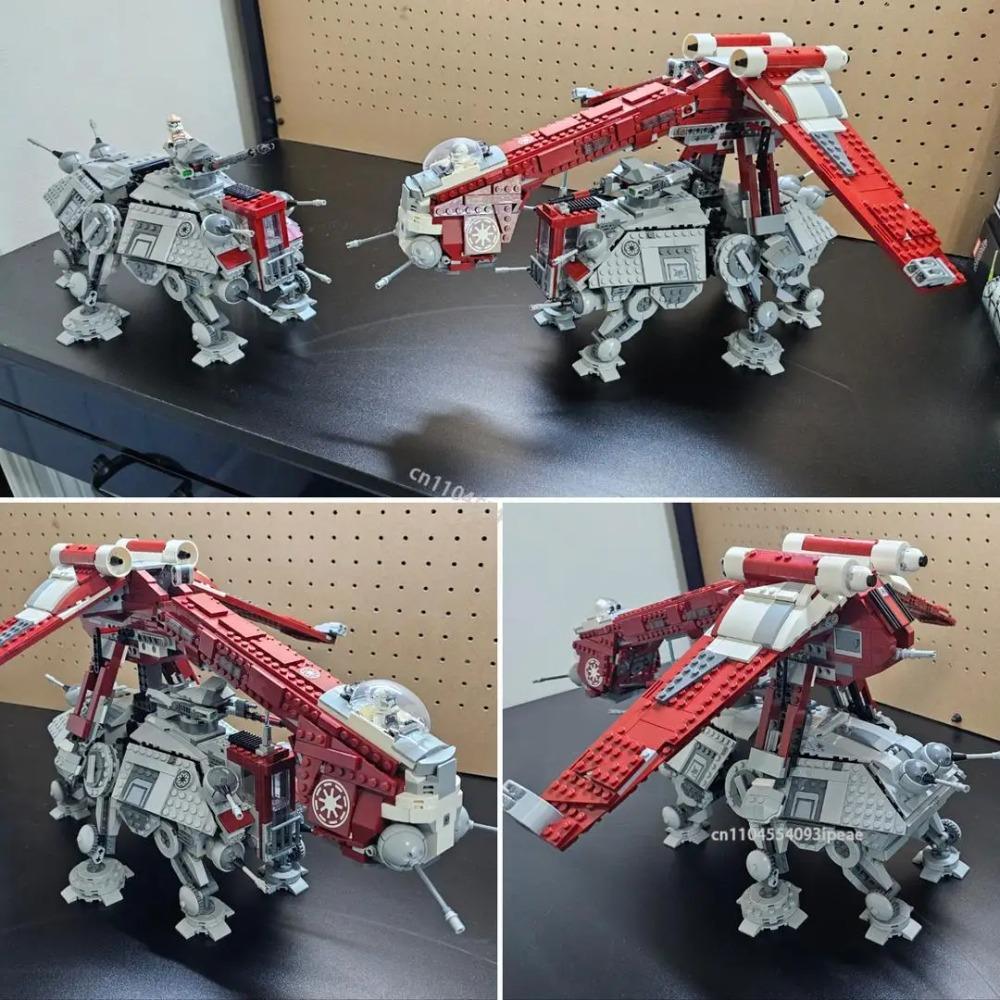 Модель Десантного Корабля Корусанта MOC Совместимая 75019 AT-Робот Строительные Блоки DIY Космический Корабль 75354 Строительный Кирпичик Детская Игрушка Рождественский Подарок