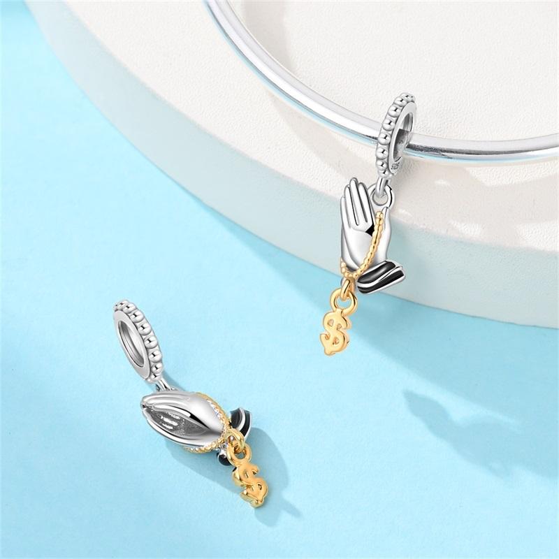 925 Silver Crucifix Nativity Holy Family Jesus Christ Pendant Charm for Women DIY Jewelry Gift Fit Original Charms Bracelet