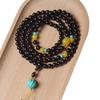 Small-Leaf Rosewood Buddhist Beads Bracelet - 0.8 Multiloop for Men & Women
