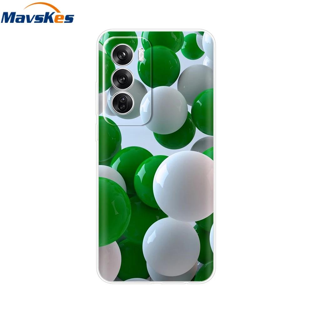 Чехол для OPPO Reno 12 Pro 5G Модный Цветочный Силиконовый Чехол для Телефона Для OPPO Reno 12 Чехол Reno12 Pro Бампер 2024 Мягкий Черный ТПУ Fundas