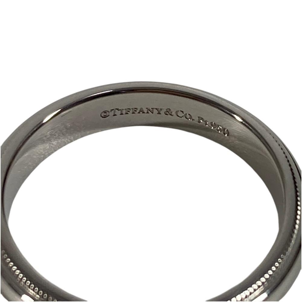 TIFFANY&Co. Milgrain Platinum Accessories Jewelry Ring Pt950 Silver