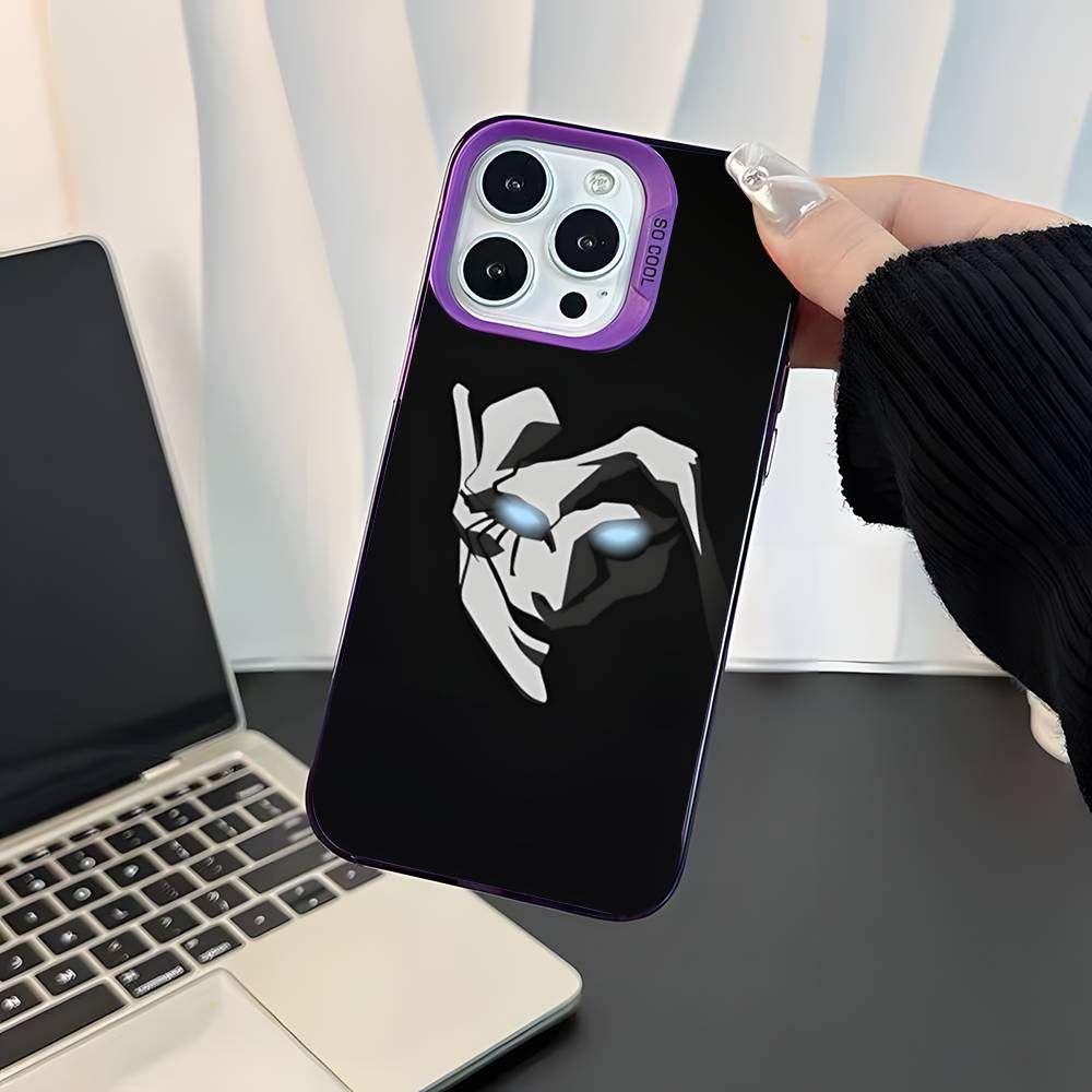 Аниме E-ergo P-Proxy Для iPhone 17,16,15,14,13,12,11,Mini,Pro,E,SE4,XS,MAX Фиолетовый Ударопрочный Конфетный Матовый Чехол