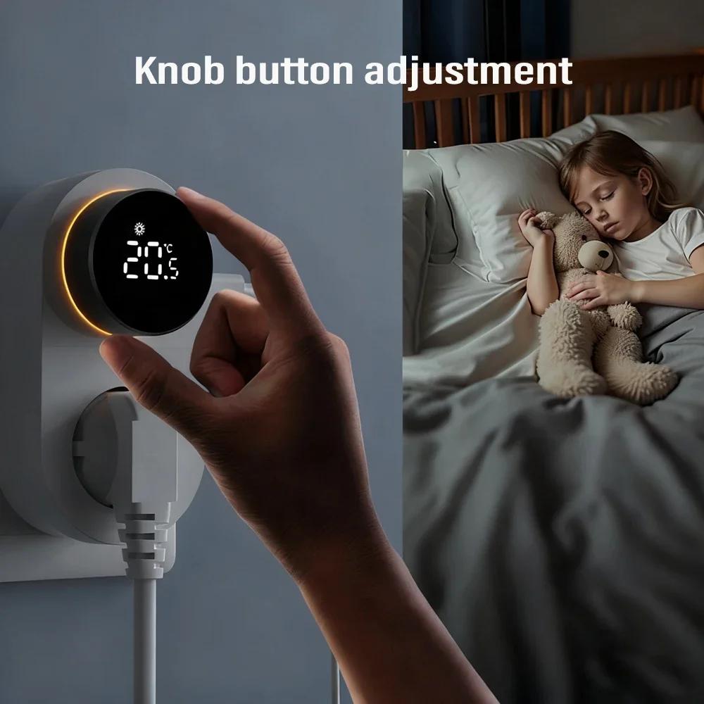 Ручка Регулятор Температуры Таймер Розетка EU Термостат с Датчиком Температуры Цифровой Термостат Переключатель Контроль Нагрева Охлаждения