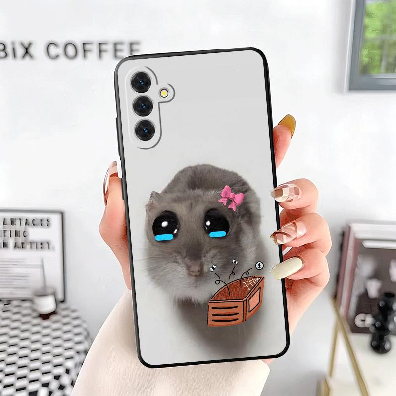 Funny Sad Hamster Meme Soft Phone Case for Samsung A17 A37 A57 A16 A26 A36 A56 A15 A25 A35 A55 A14 A24 A34 A54 A13 A23 A33 A53 A