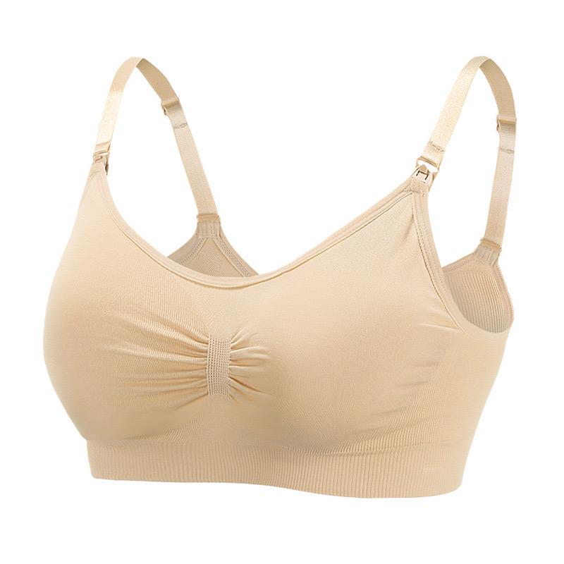 High Quality Single Handed Front Buckle Nursing Bra Breathable Women Breastfeeding Underwear Seamless Maternity Bra Push Up