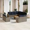 VidaXL Garden Lounge Set with Cushions 12 Pcs, Patio Sofas, Furniture Set, Outdoor Terrace Furniture, Grey 3256719