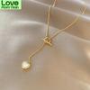 Korean Fashion Sex Heart Titanium Steel Necklace Simple Trend Micro -Inlaid Zircon Pendant Cold Wind Necklace Jewelry Wholesale