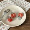 Red Fruit Key Chain Realistic 3D Resin Key Ring Cute Tomato Bag Charm  Holiday Party