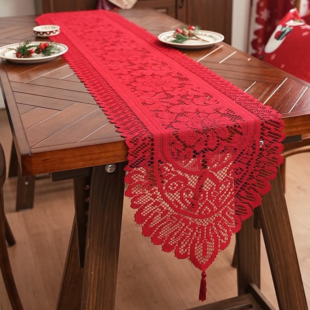 Lace Dining Table Mat Solid Color Table Decoration New Table Runner Home Decoration