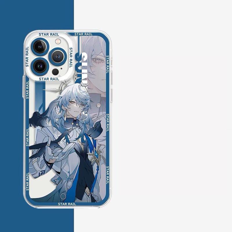 Чехол Sunday для Honkai Star Rail для Samsung S24 S21 S22 S23 S30 S25 Plus Ultra S20 S21 S23 S24 FE A55 A35 A15 A25 A54 Прозрачный