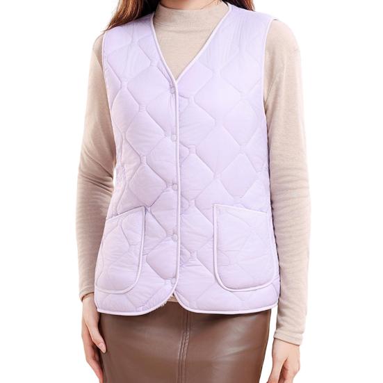 Женский зимний жилет с V-образным вырезом, без рукавов, однобортный, пальто-жилет с карманами, однотонный