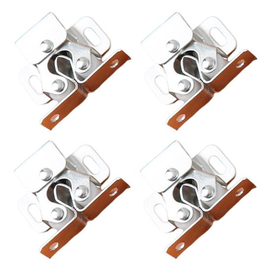 1 Set Cupboard Closet Latch Built-in Spring Widely Used Iron Practical Kitchen Cabinet Door Latch Cupboard Lock Home Supplies