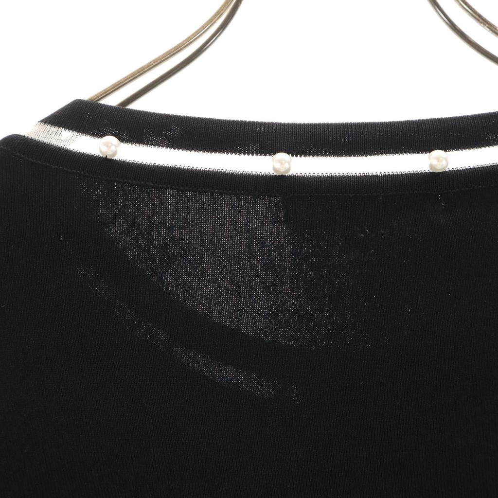 Rene сделано в Японии Трикотажный кардиган на молнии с длинным рукавом 38 черный Женский Б/У