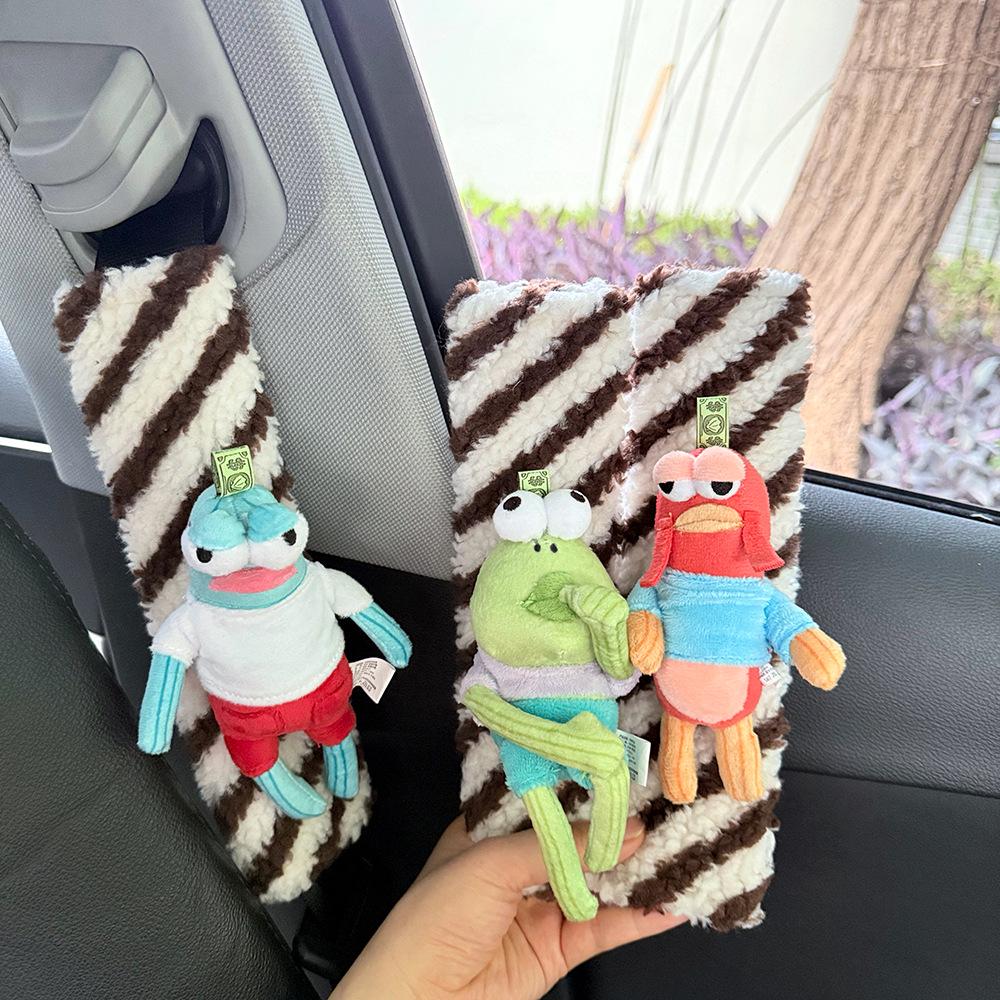 Плюшевая накладка на ремень безопасности Губка Боб: Защита от натирания шеи и плеч