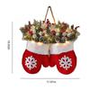 Christmas Gloves Door Decoration with Light LED Christmas Decoration Artificial Garland for DIY Front Door Window Wall