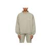 Fear of God Essentials Флокированный логотип, с длинным рукавом, флисовая толстовка-пуловер, мужская толстовка, меланжево-зеленая, FOG-SS22-254