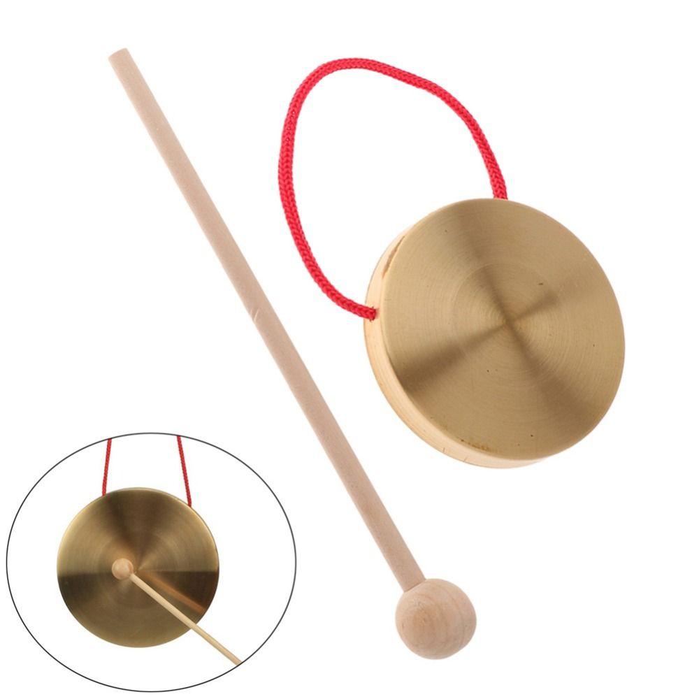 Toys With Wooden Stick Percussion instrument Hand Gong Gongs Drums Copper Cymbals Instrument Toy