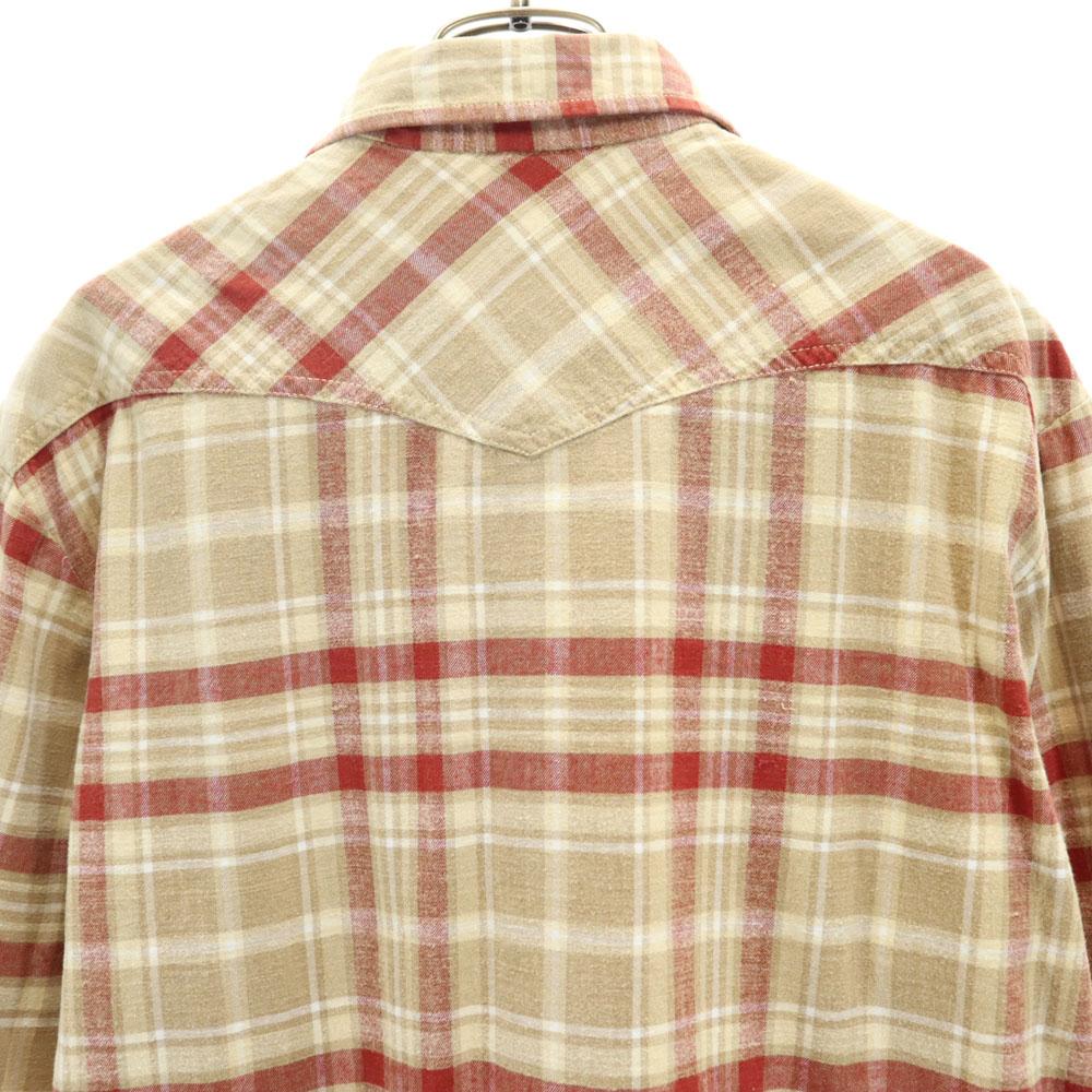 KENNINGTON 70s 80s vintage check Long sleeve Western shirt L Brown Men's Used