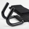 2Pcs Adjustable Weightlifting Wrist Support Straps with Hooks, Heavy Nylon Black Aluminum Alloy, Pull Up Strength Training