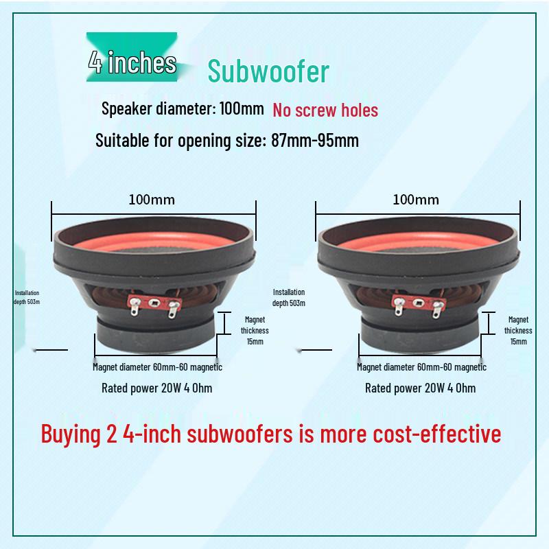 4-12 Inch Heavy Bass Car Subwoofer for Truck & Vehicle Audio