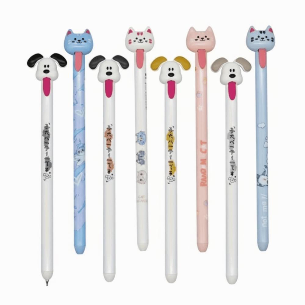 Cat and Dog Gel Pens Quick-Drying Stationery Pens Creative Novelty Writing Pens Study Writing