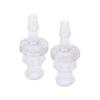 2Pcs Luer Lock Adapter PP Plastic Air Valve Pipe Subpackaging Instrument Connect