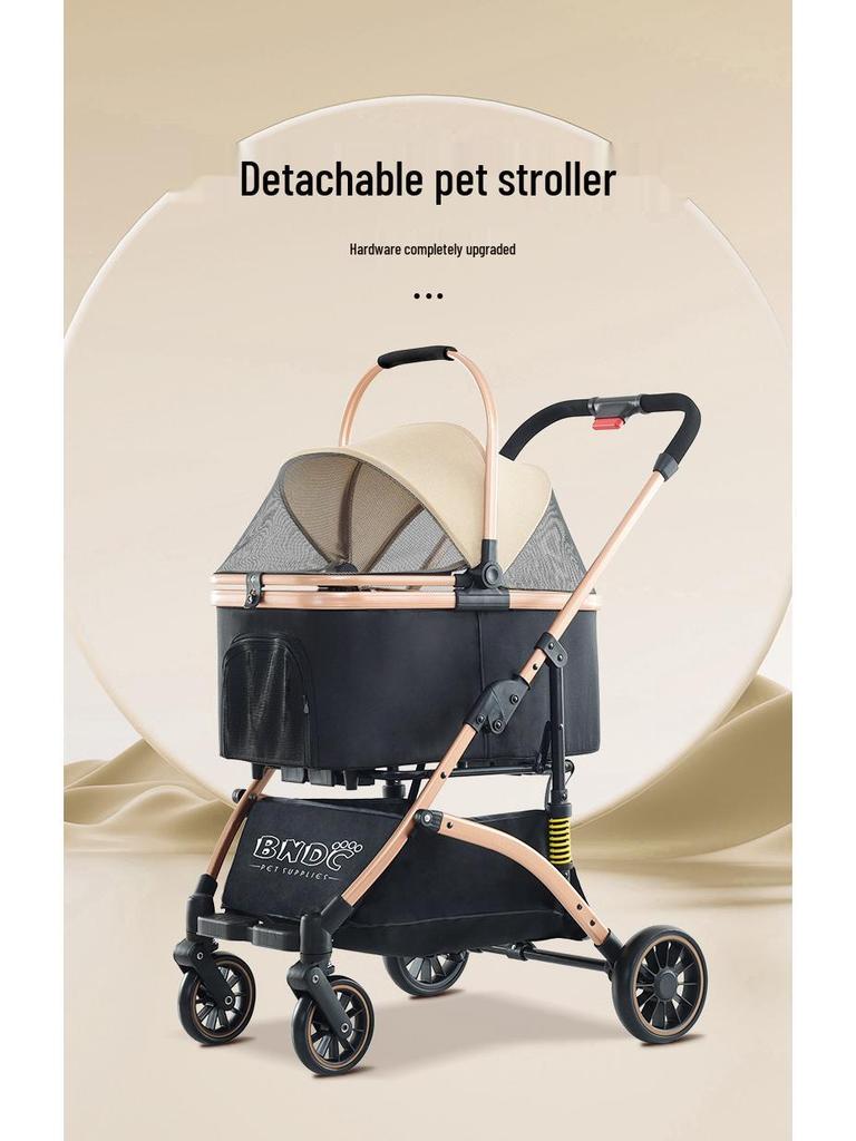 BNDC Universal Large Space Foldable Pet Stroller for Cats and Dogs