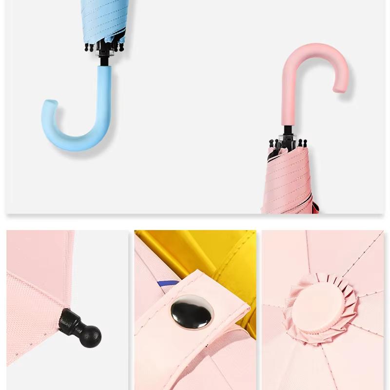 Newest 8-Bone Manual Umbrella Dual-Use U-Handle Black Rubber Cloth Cover Rain Protection New Design For Outdoor Umbrella