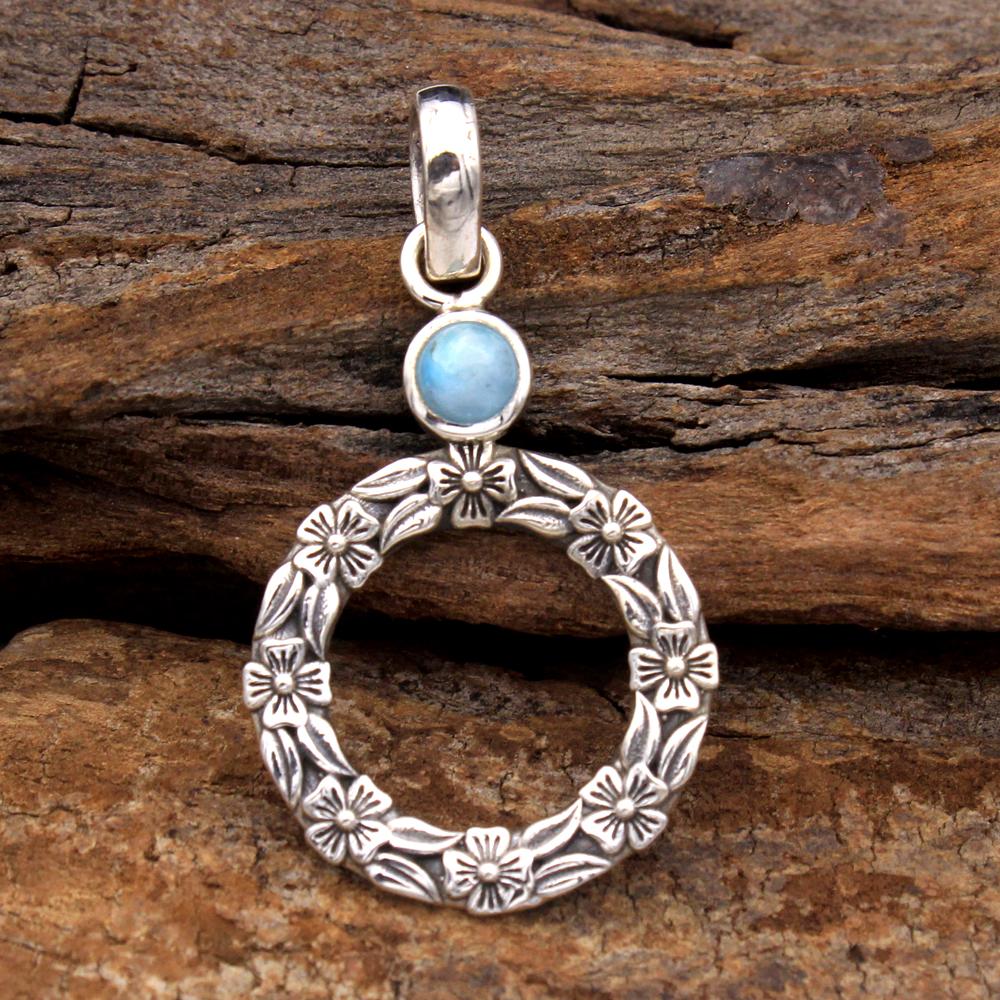 Подвеска ручной работы с синим топазом, перидотом, аметистом, ларимаром, цитрином, 100% стерлингового серебра 925 пробы, ювелирные украшения