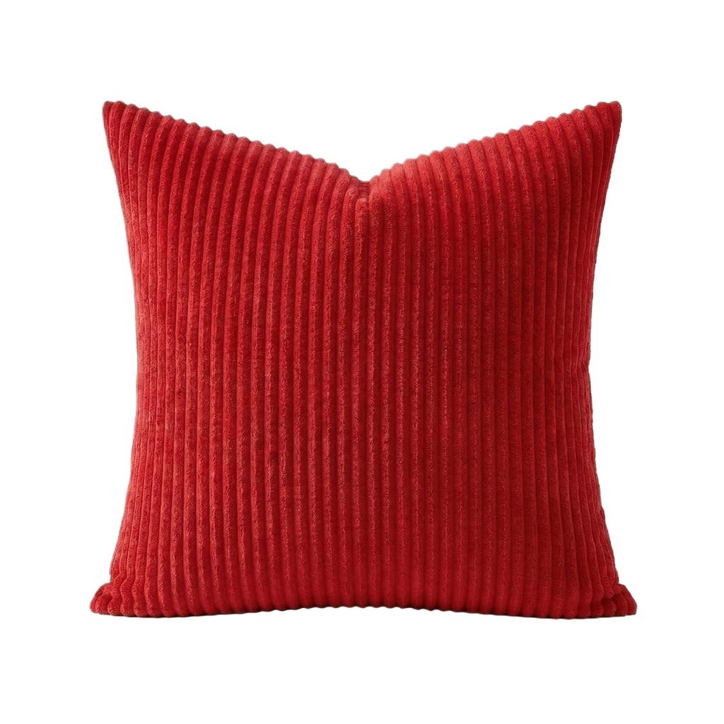 Fine Stripe Corduroy Throw Pillow Cover For Living Room Sofa