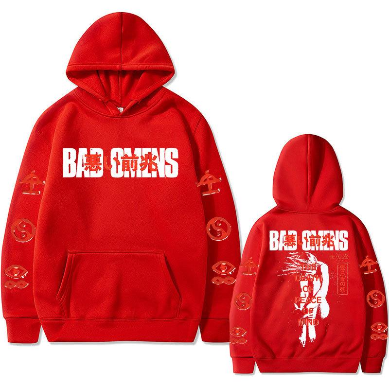 Bad Omens Band Tour 2023 Американская музыка Толстовка Осень Зима Флис Уличная одежда Топы