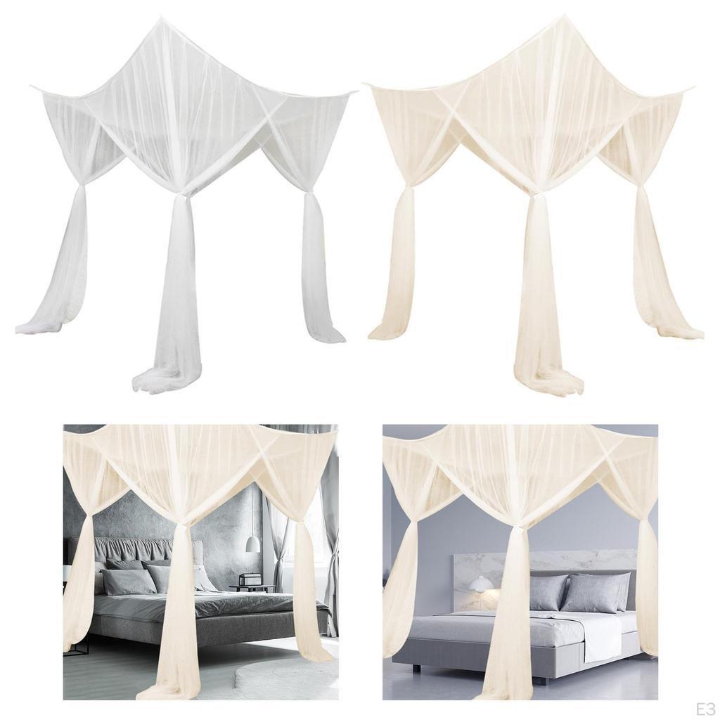 4 балдахина, занавеска для кровати, постельное белье, покрывало, уютная сетка для спальни для девочек