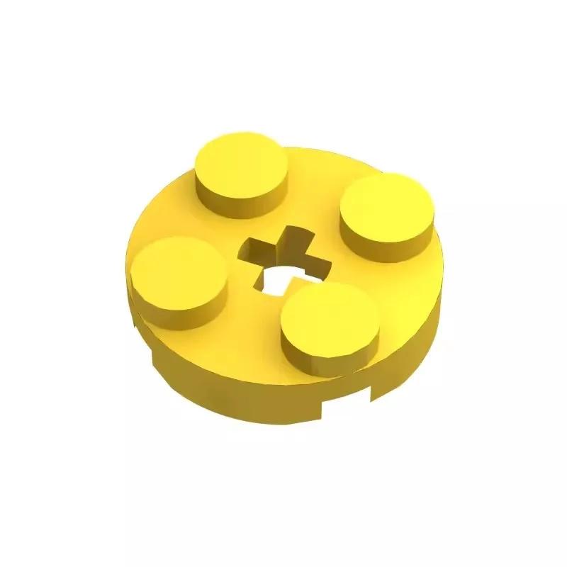 Non-Toxic 50Pcs Moc Assembles Particles 4032 Plate Round 2 X 2 With Axle Hole Building Blocks Parts Kids Parts Toys Diy Educational