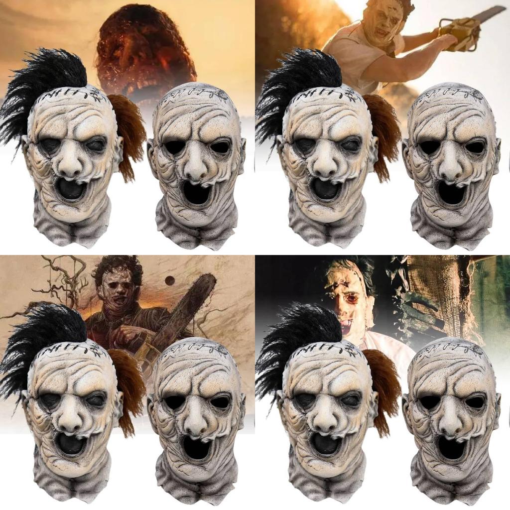 Scary Texas Chainsaw Massacre Mask For Halloween Party Latex Costume Accessory