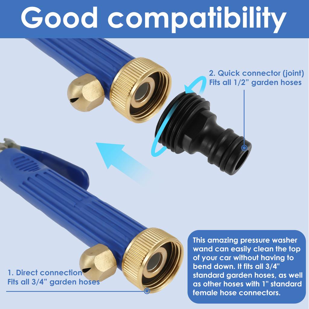 Car Washing  High Pressure Power Water Gun Washer Water Jet Hose Pipe Wand Nozzle Sprayer Spray cleaning 2 Nozzle Cleaning Tool