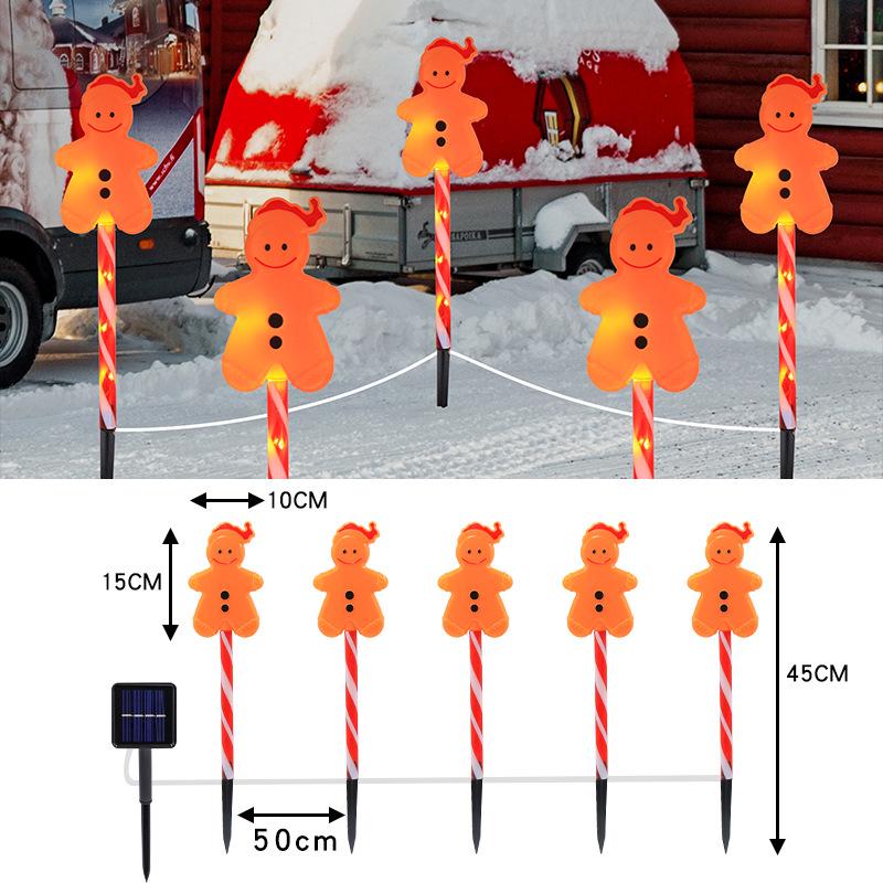 2025 Солнечные Рождественские Санта и Снеговик Светящиеся Гирлянды для Наружного Декора