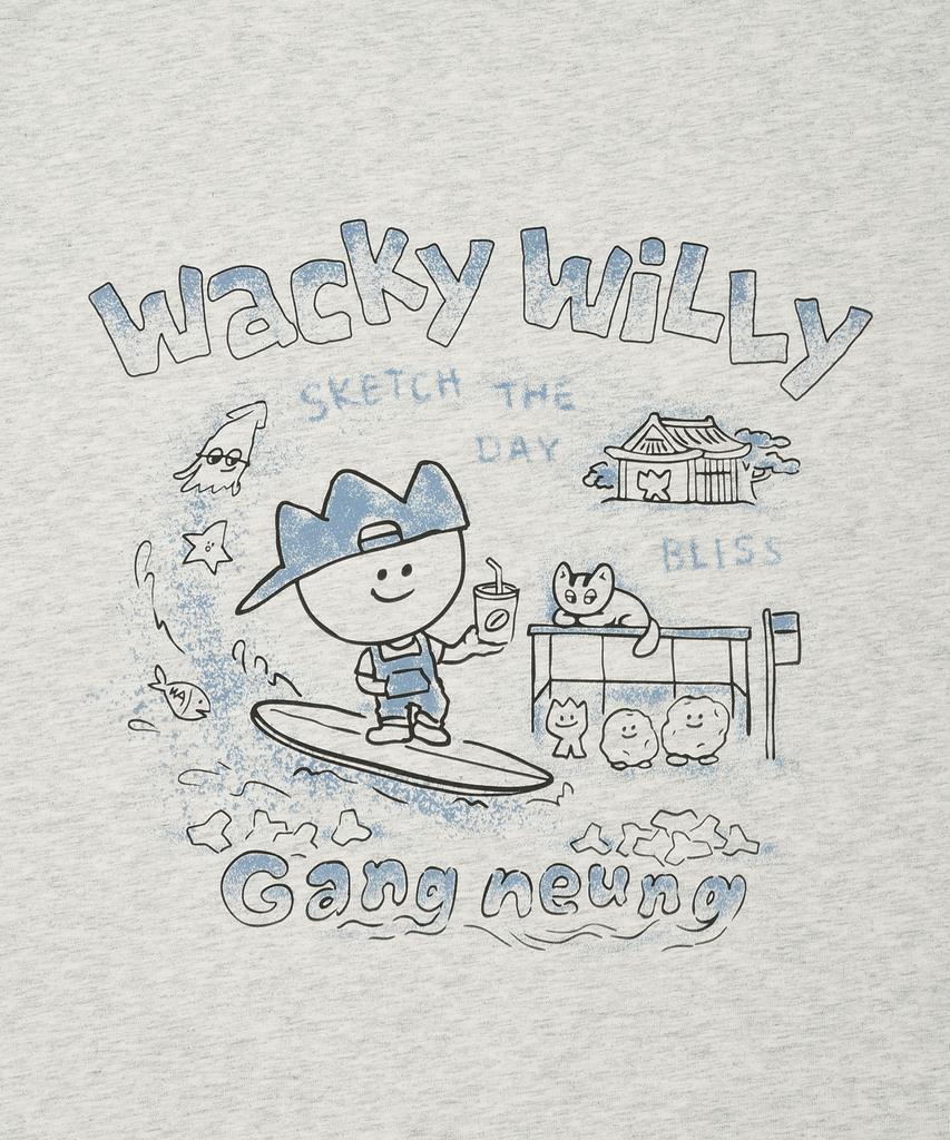 WACKY WILLY Kiki Travel Series Gangneung T-Shirt Light Gray