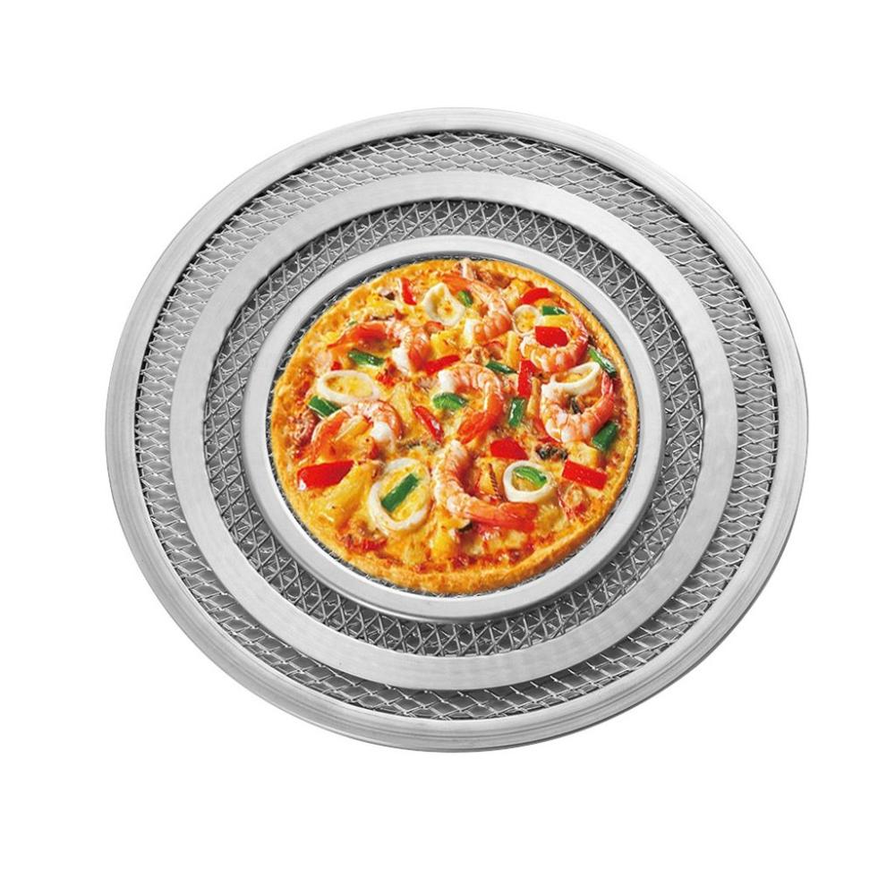 High Quality Flat Bakeware Aluminium Mesh Baking Tray Net Pizza Screen Pizza Tools Kitchen Gadget