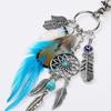Car Hanging Opal Stone Dreamcatcher Keyring Dreamcatcher Keychain Evil Eye Keyring Feather Keychain