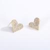 Micro Inlaid Sweet Heart Earrings Are Fashionable, Elegant, Hypoallergenic, Niche Design, Trendy Earrings